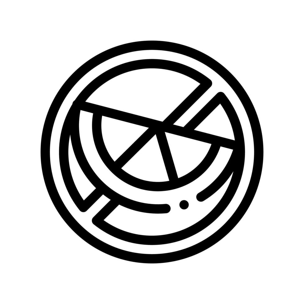 Allergen Free Sign Citrus Vector Thin Line Icon