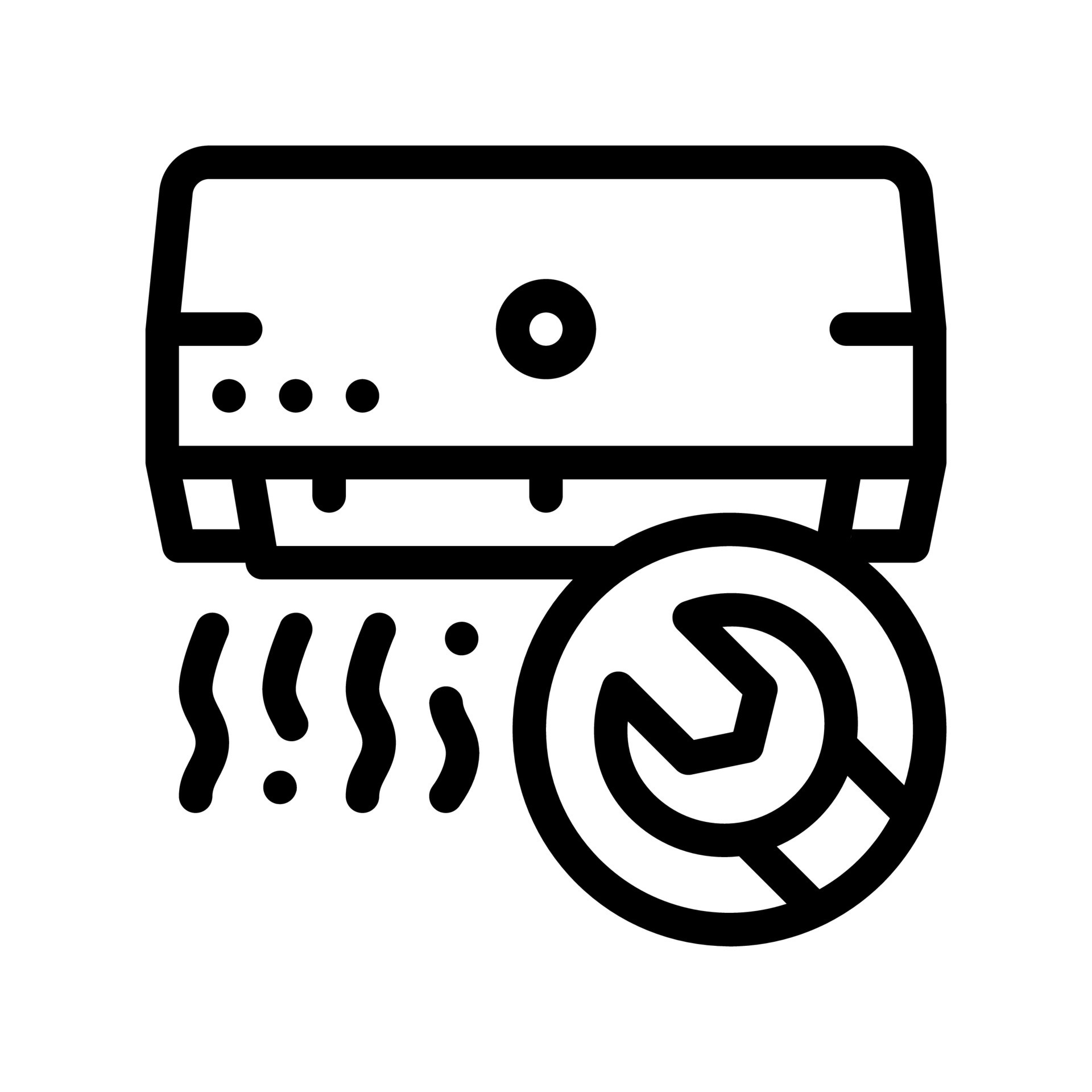 Repair Air Conditioner Fan Vector Thin Line Icon 17605915 Vector Art at