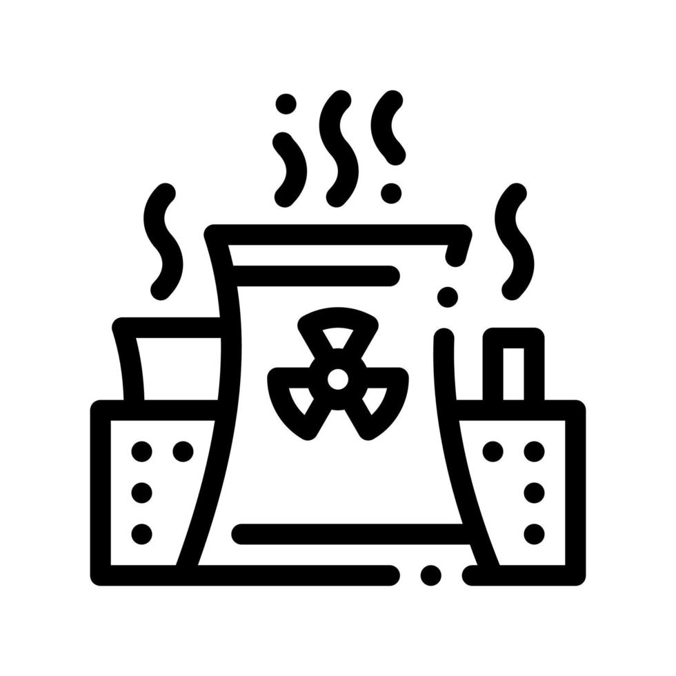 Generating Atomic Plant Vector Thin Line Icon