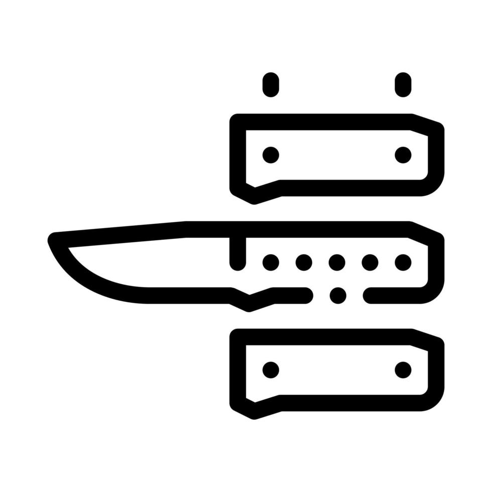 Knife Handle Icon Vector Outline Illustration