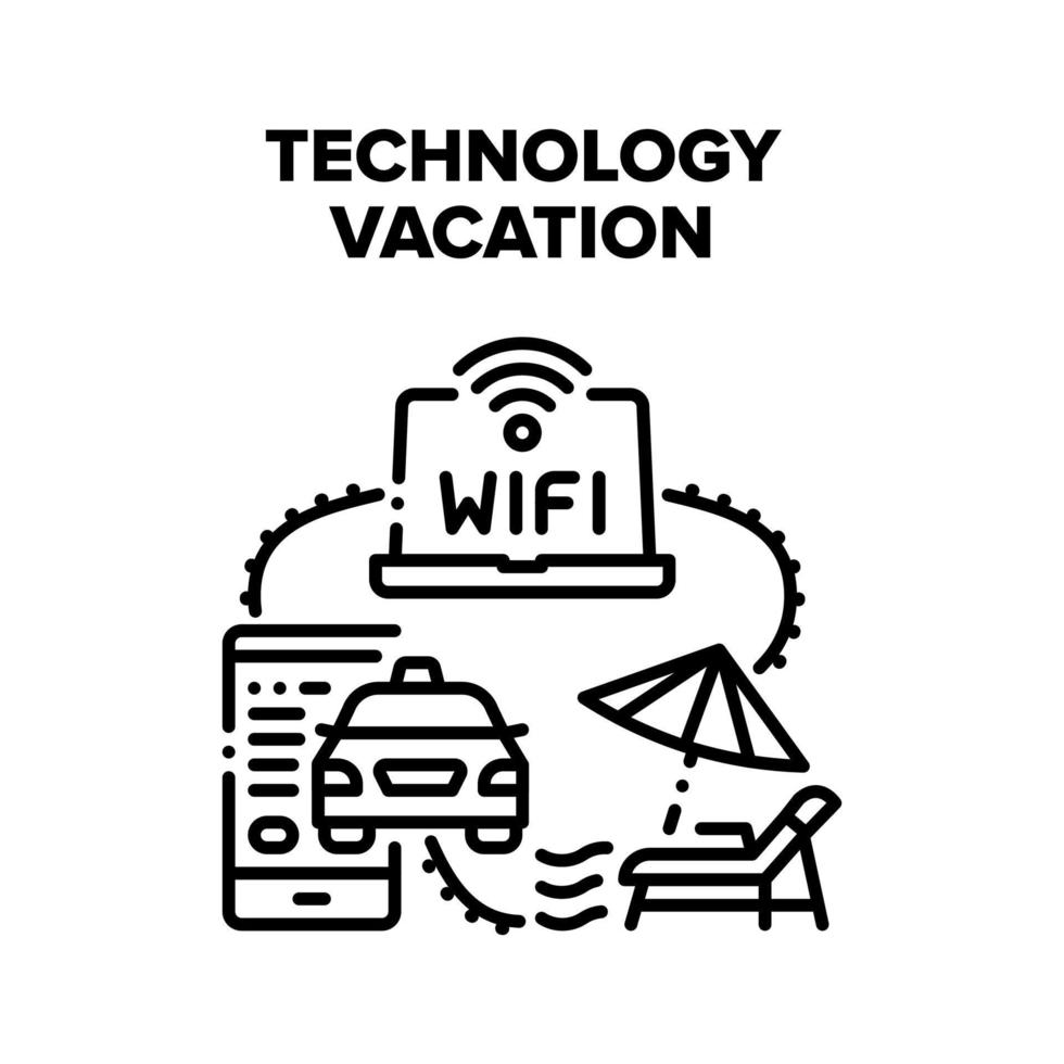 Technology Gadget Vacation Vector Concept