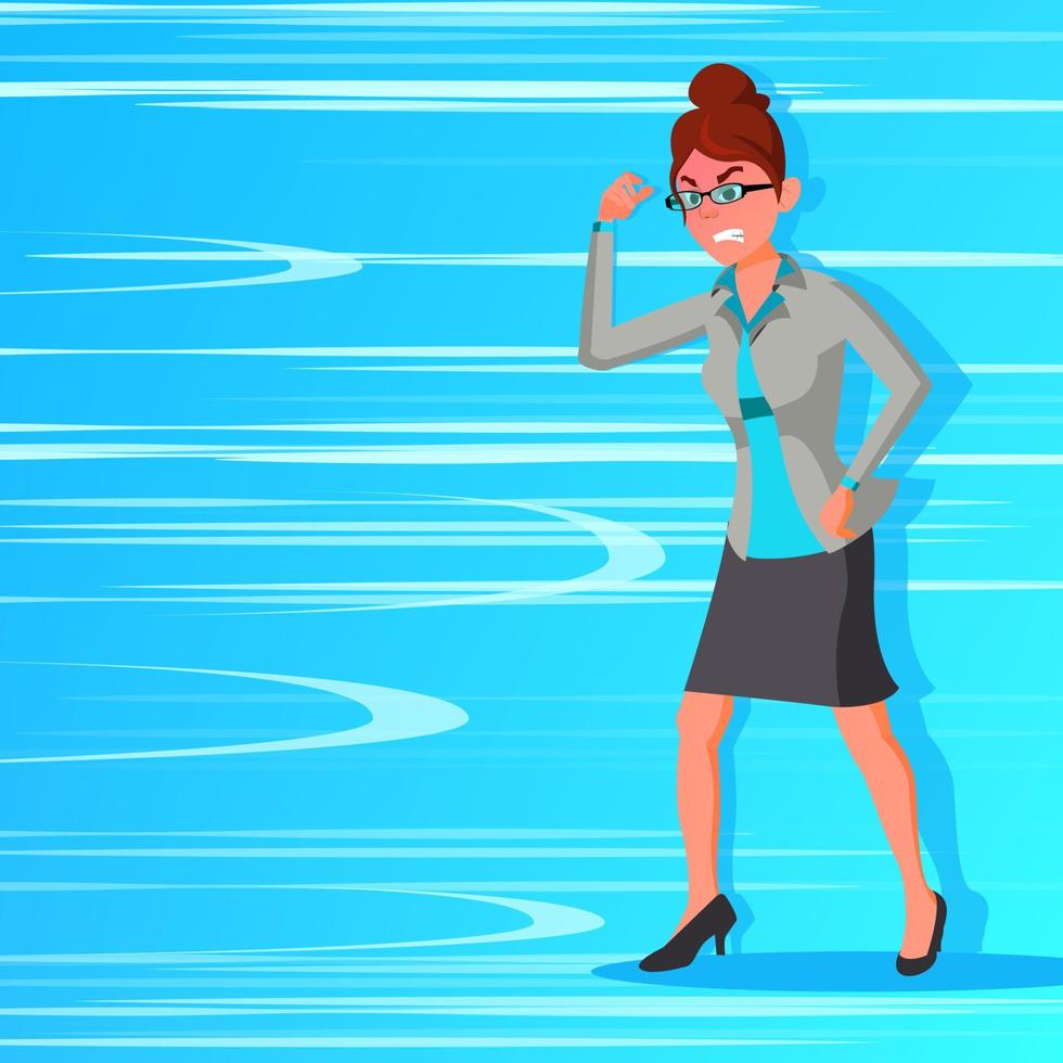 Businessman Go Against Wind Blowing Vector. Against Obstacles. Opposite Direction. Opponent, Strategy Concept. New Idea, Change. Office Worker Cartoon Illustration vector