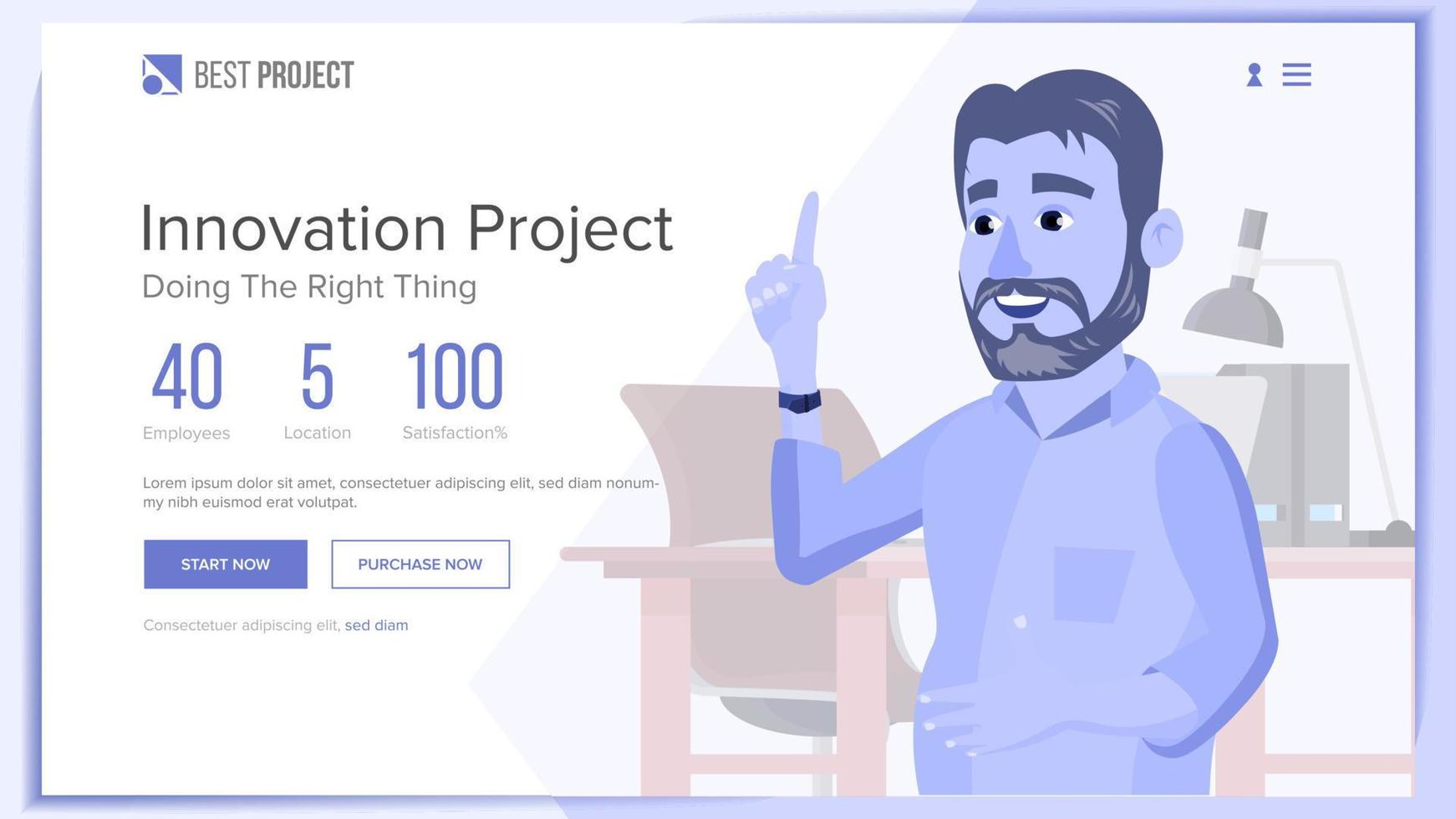 Website Design Template Vector. Business Interface. Professional Team. Cartoon People. Monitoring And Optimization. Illustration vector