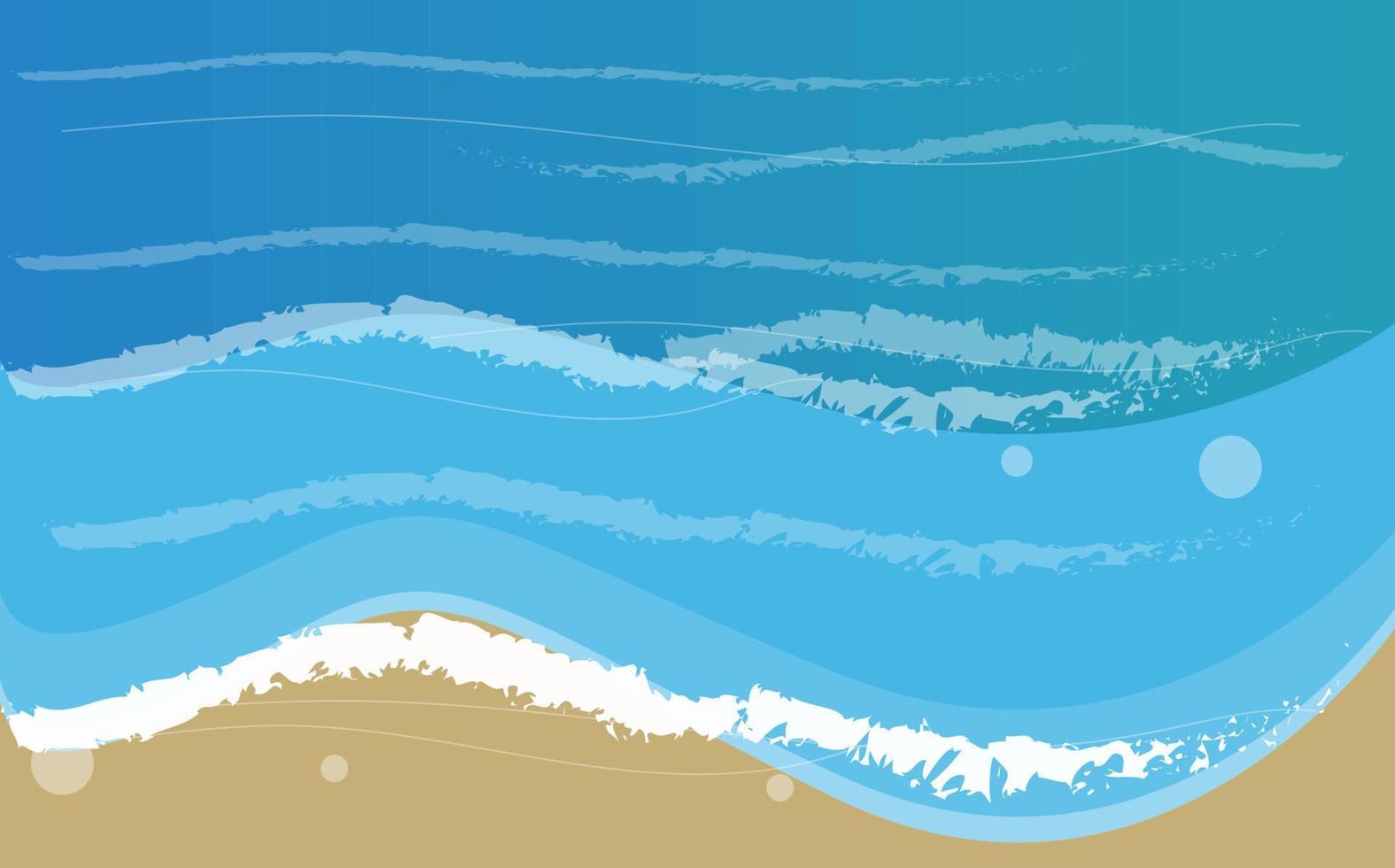 Beautiful sea waves in vector format.