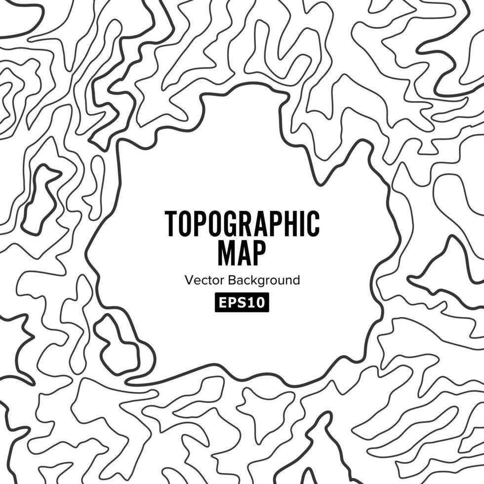 Topographic Map Background Concept. Elevation . Topo Contour . Isolated On White vector