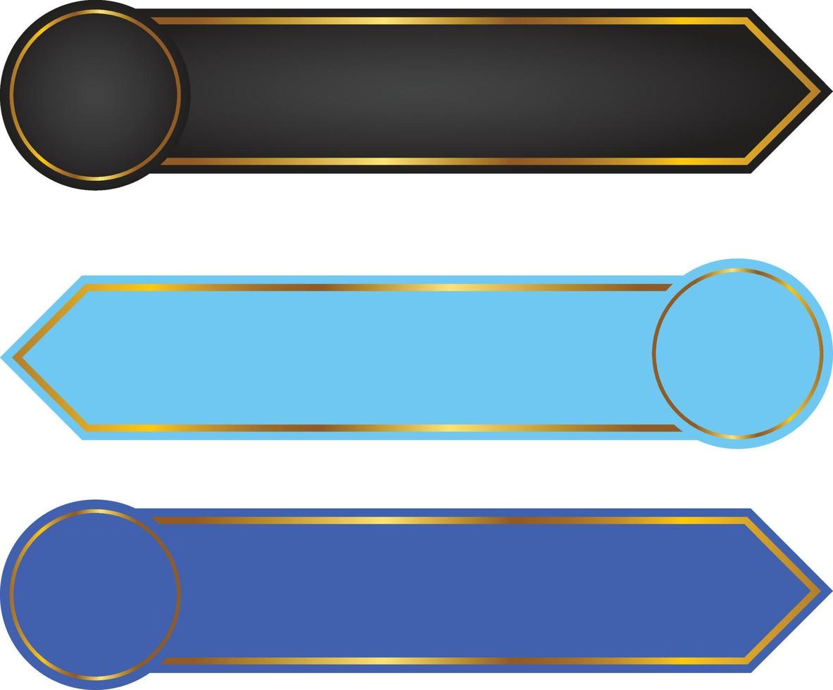 conjunto de marco de título de banner islámico árabe dorado de lujo png fondo transparente cuadro de texto dorado imágenes de diseño vectorial vector