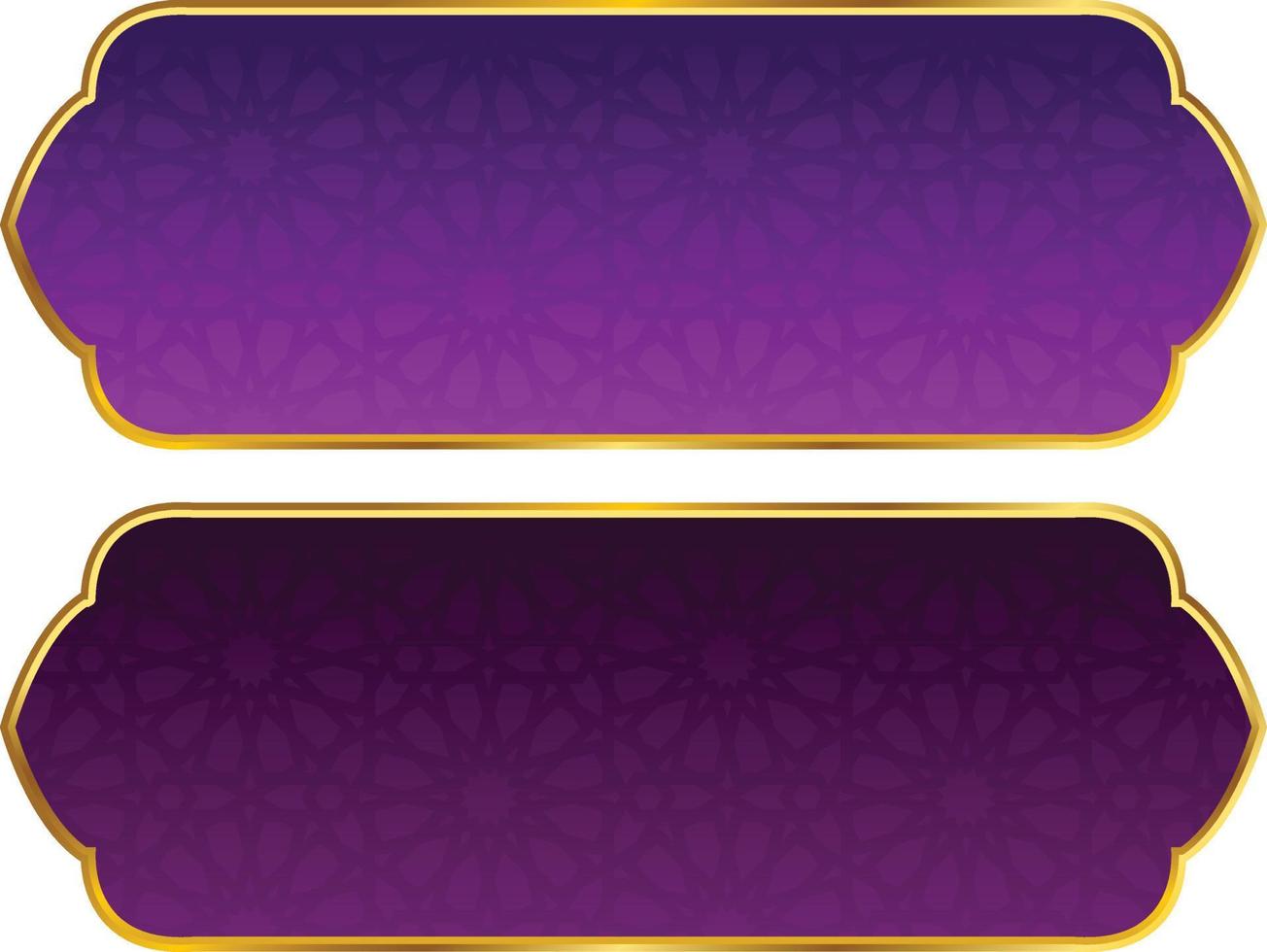 conjunto de marco de título de banner islámico árabe dorado de lujo png fondo transparente cuadro de texto dorado imágenes de diseño vectorial vector