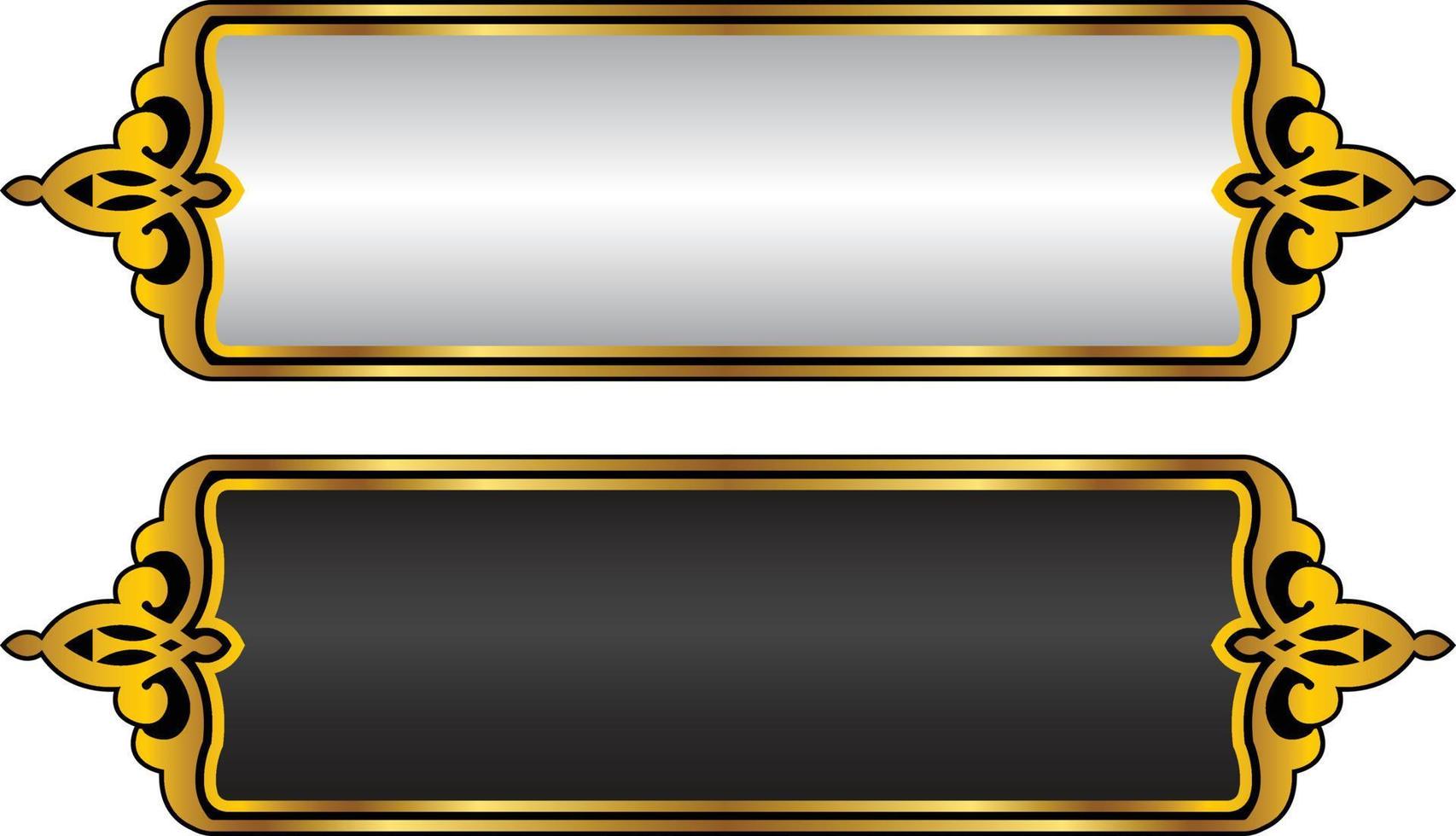 Set Of Luxury Golden Arabic Islamic Banner Title Frame Png Transparent