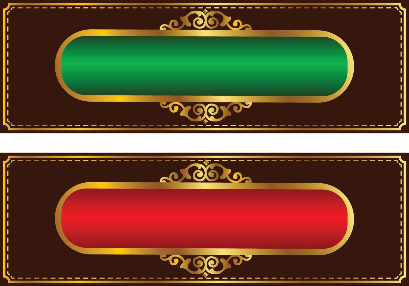 conjunto de marco de título de banner islámico árabe dorado de lujo png fondo transparente cuadro de texto dorado imágenes de diseño vectorial vector