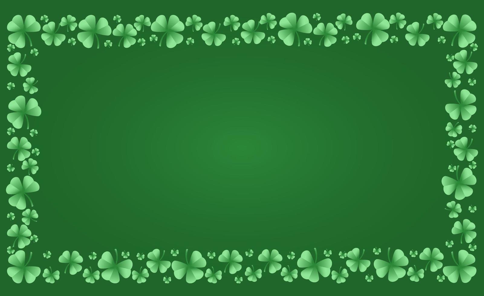 Frame with clover leaves vector