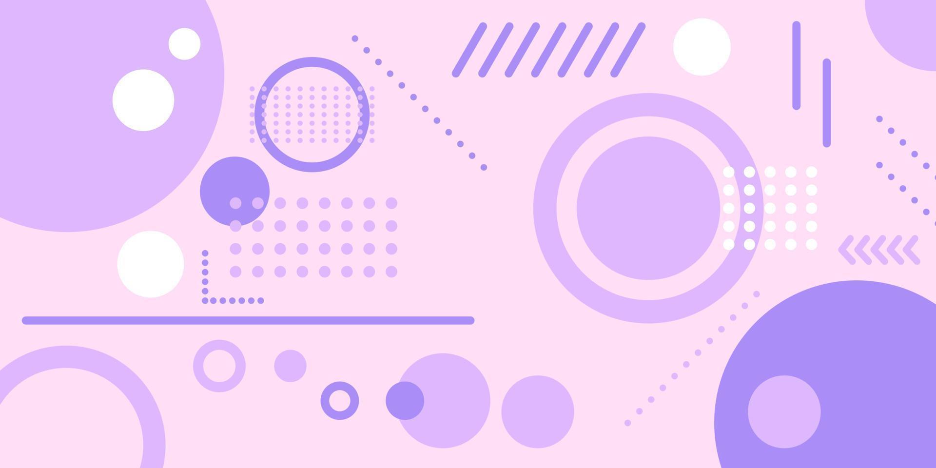 Abstract purple background, soft color with circle dotted line object vector