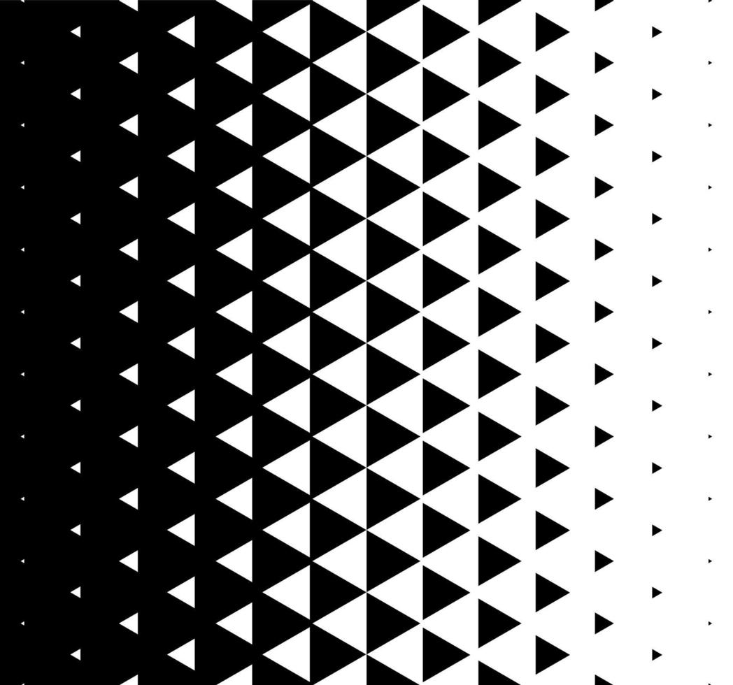 Halftone Triangular Pattern Vector. Abstract Monochrome Geometric Triangle Pattern Design Background vector