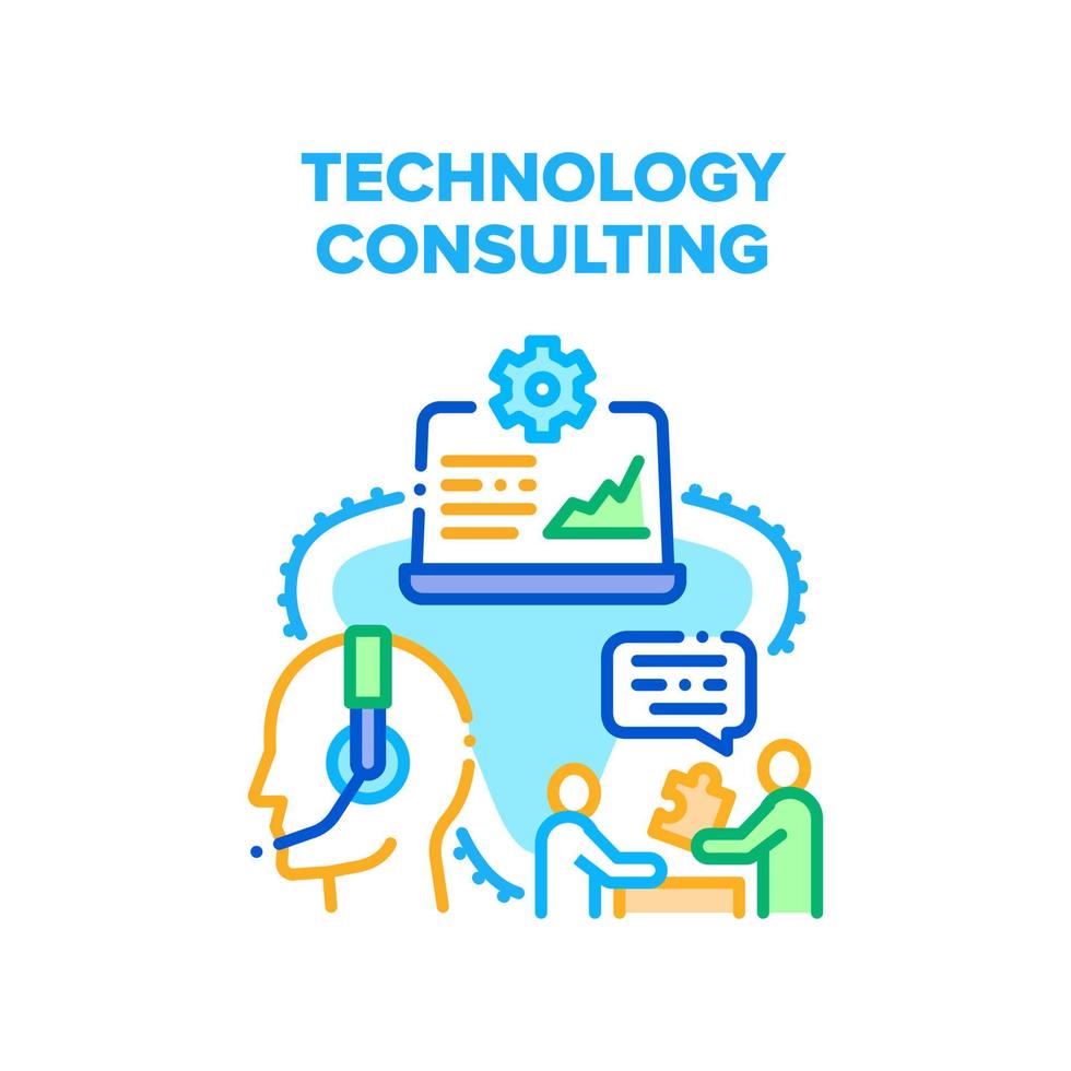 Technology Consulting Vector Concept Illustration