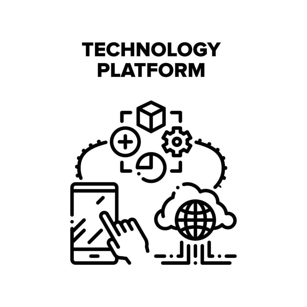 Technology Platform Vector Concept Illustration