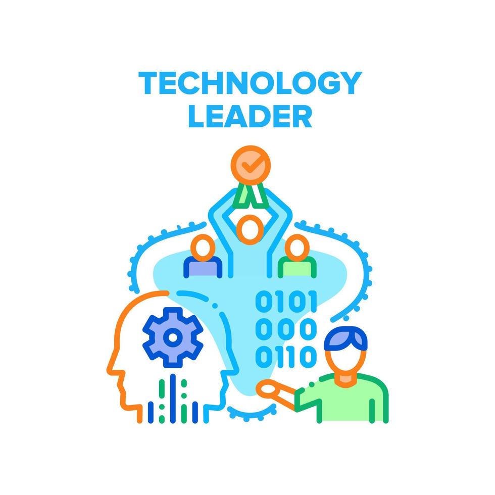 Technology Leader Vector Concept Illustration