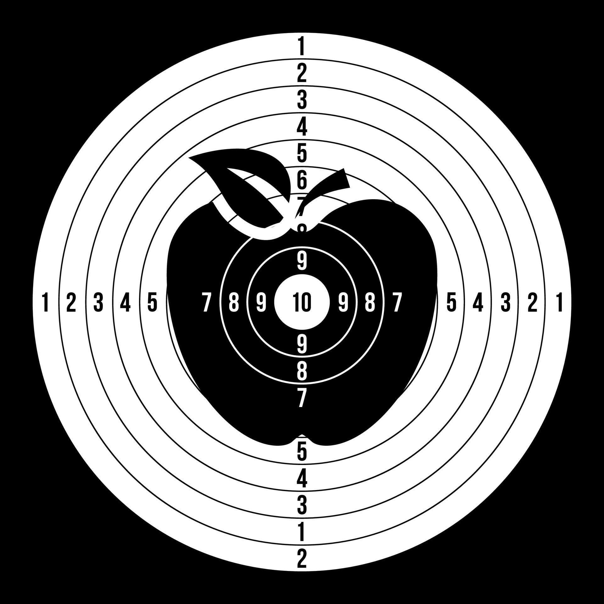 Sport Target Blank Vector. Classic Paper Shooting Round Aim, Target