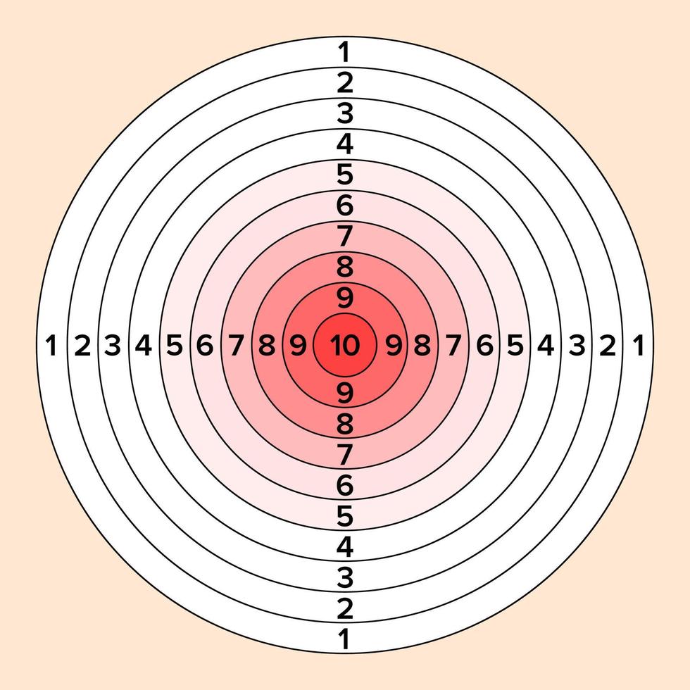 Shooting Target Vector. Paper Shooting Target For Shooting Competition. Illustration vector