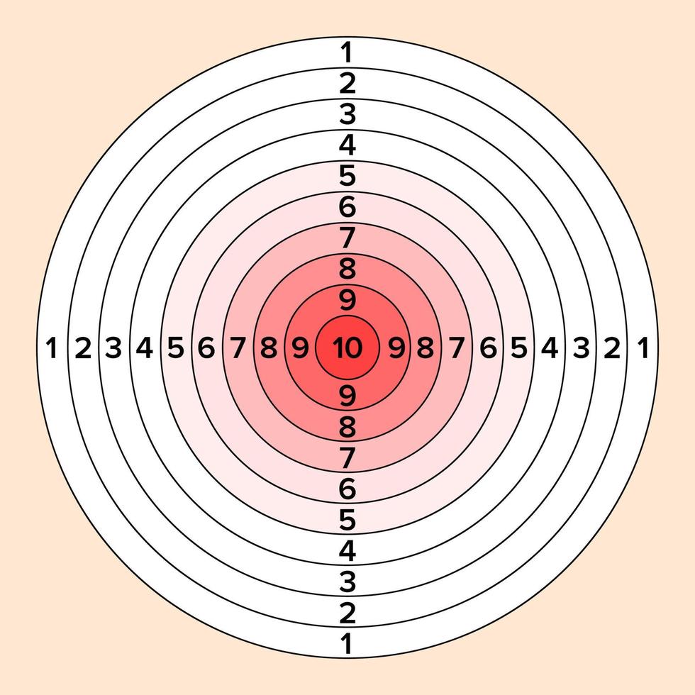 Shooting Target Vector. Paper Shooting Target For Shooting Competition. Illustration vector