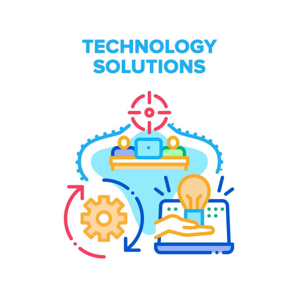 Technology Solutions Vector Concept Illustration