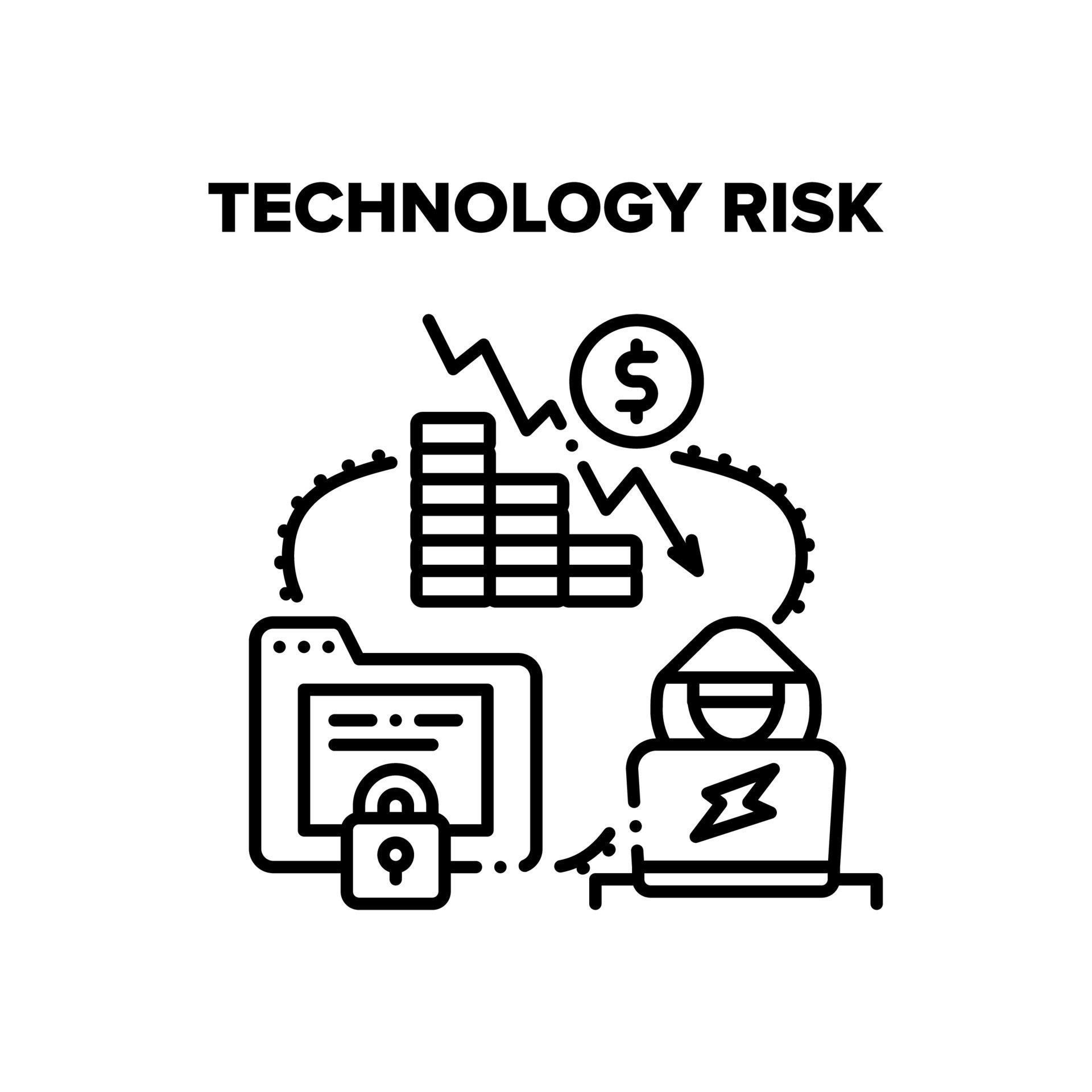 Technology Risk Vector Concept Black Illustration 17607206 Vector Art