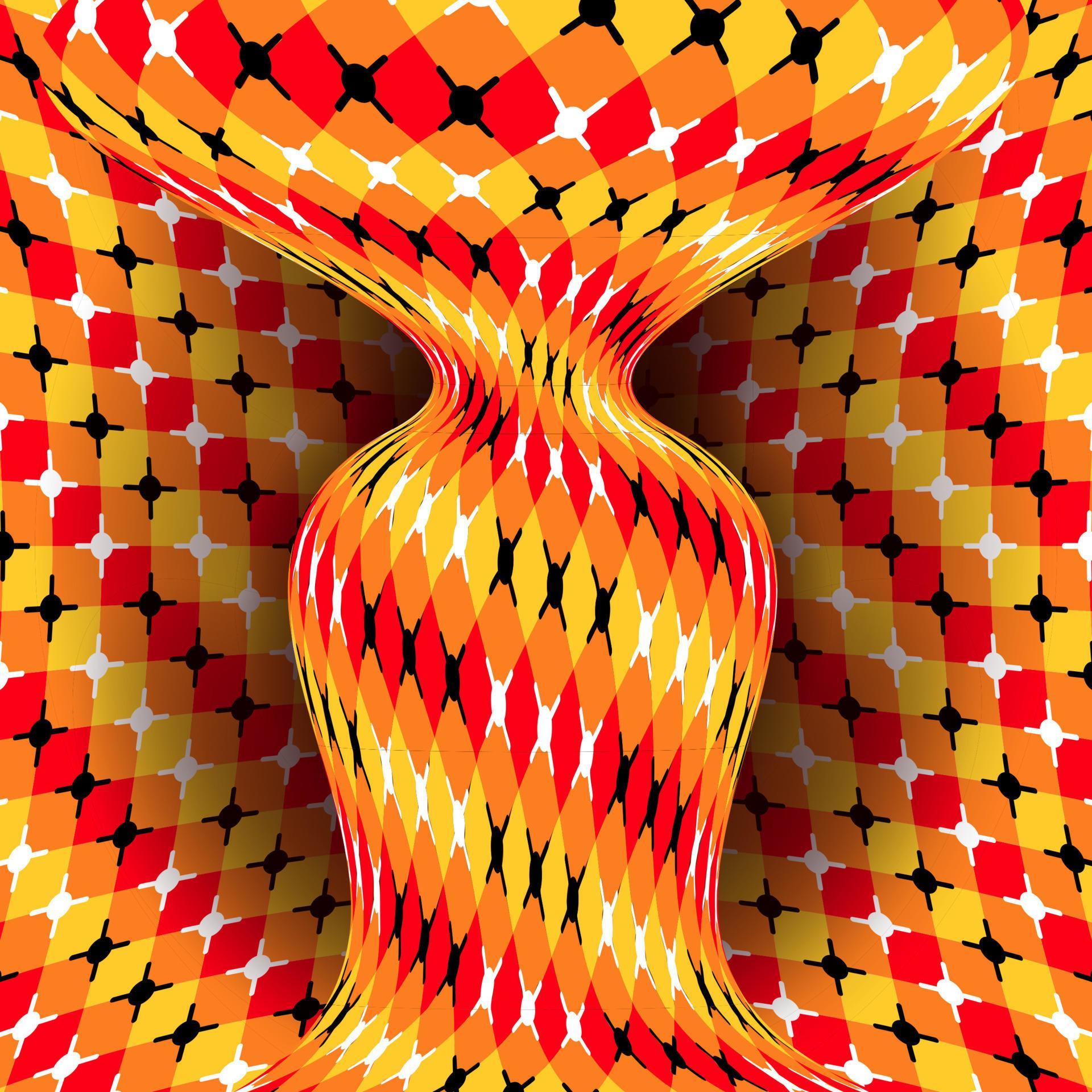 Illusion Vector. Optical 3d Art. Rotation Dynamic Optical Effect
