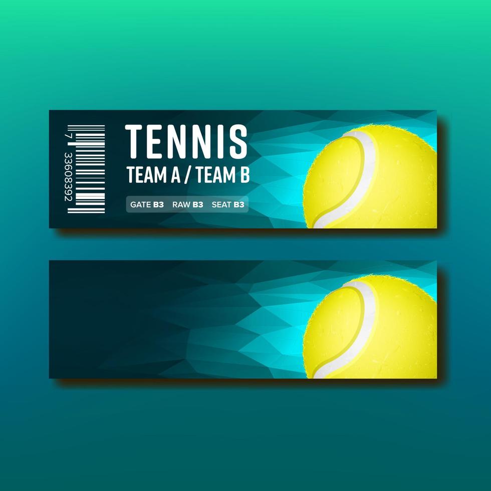 cupón brillante para el vector del torneo anual de tenis