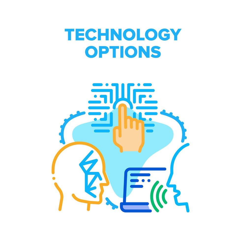 Technology Device Options Vector Concept Color