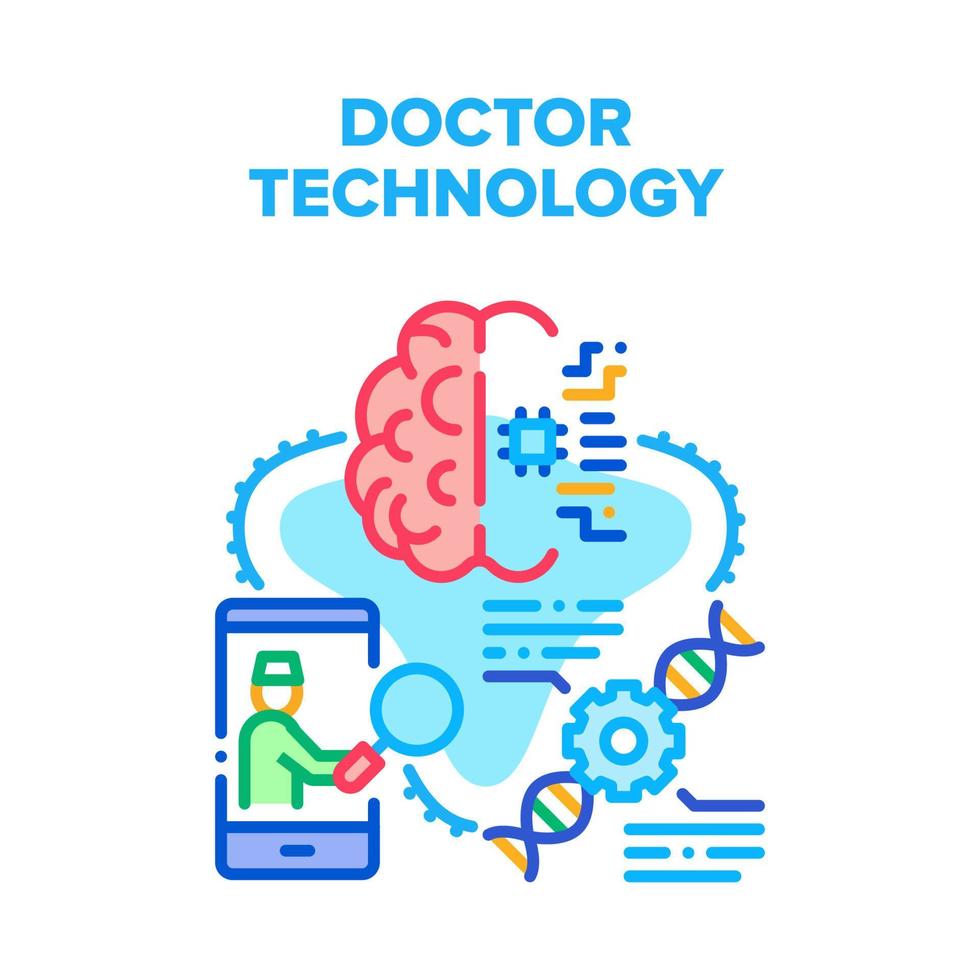 Doctor Technology Innovation Vector Concept Color