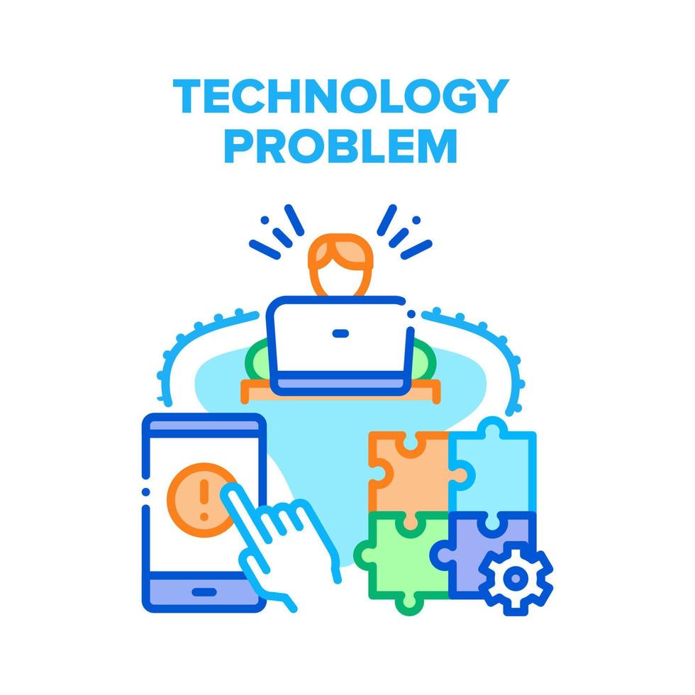 Technology Problem Solve Vector Concept Color