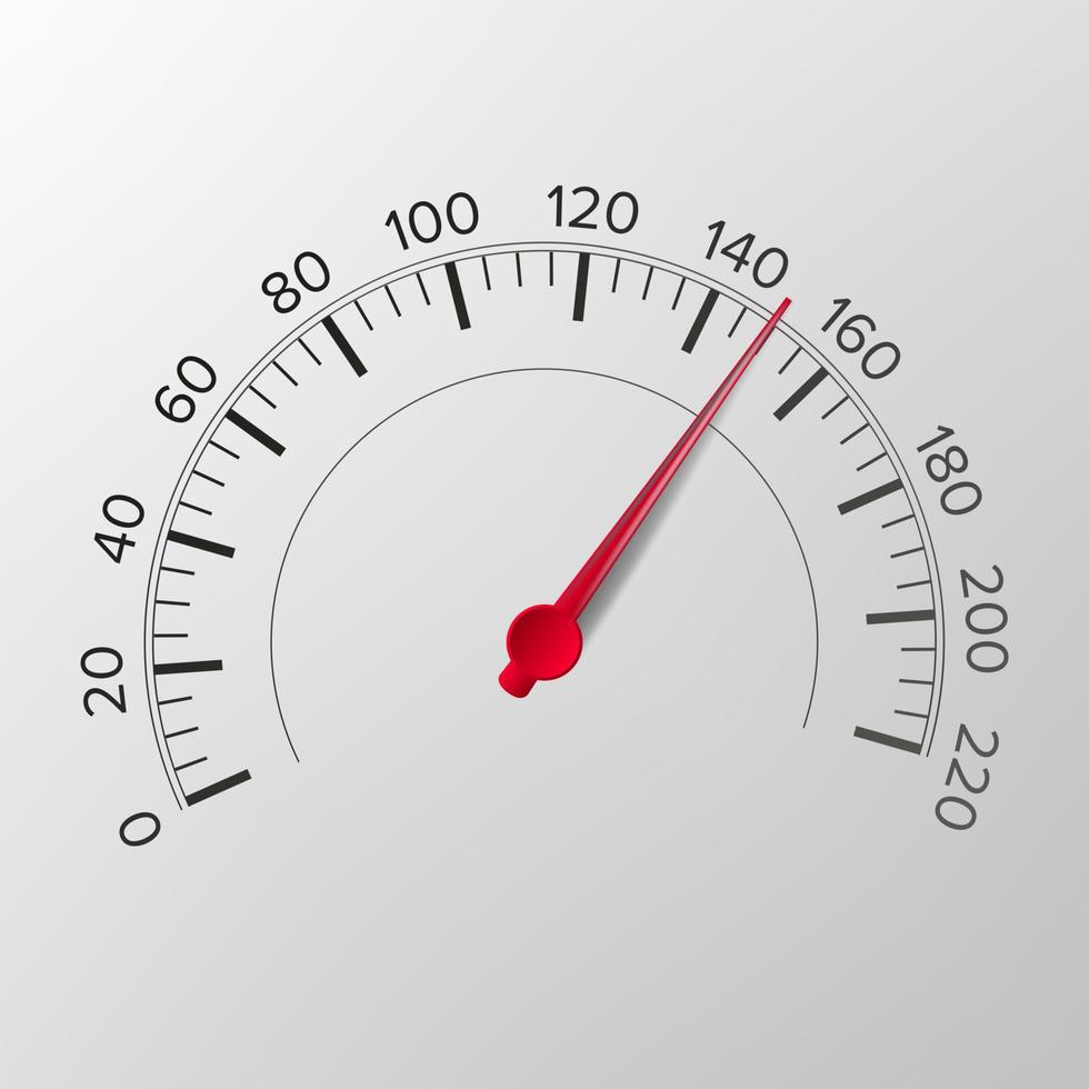 Speedometer Vector. Tachometer. For Transportation, Racing Design. Illustration vector