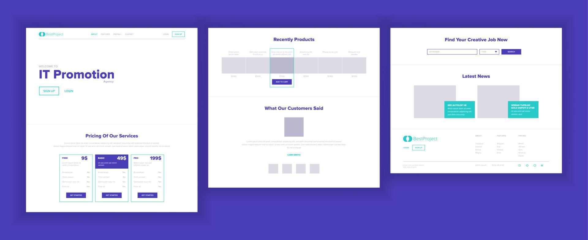 Website Template Vector. Page Business Technology. Landing Web Page. Creative Modern Layout. Finance Service. Engineering Growth. Payment Plan. Illustration vector