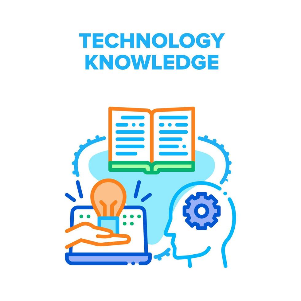 Technology Knowledge Seminar Vector Concept Color