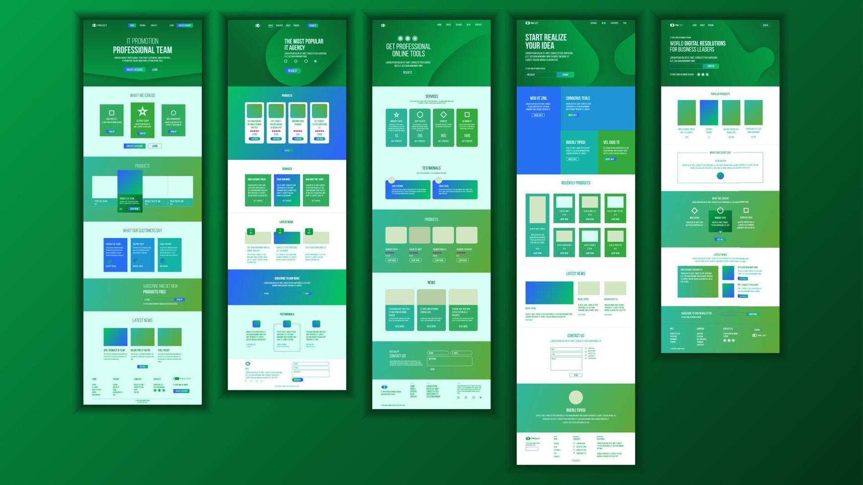 Main Web Page Design Vector. Website Business Concept. Landing Template. Working Team. Cryptography Farm. Application Newspaper. Cloud Room. Illustration vector