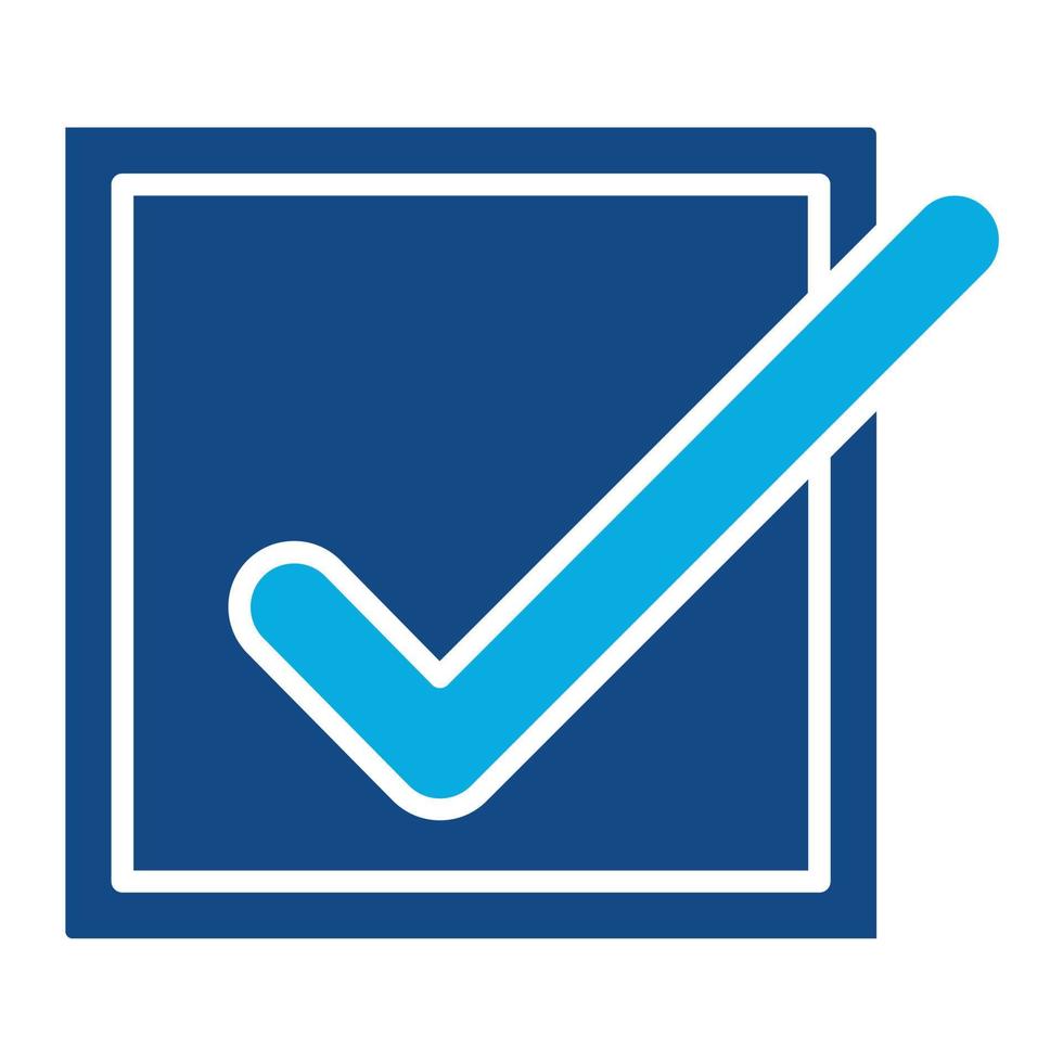 Checkbox Glyph Two Color Icon vector