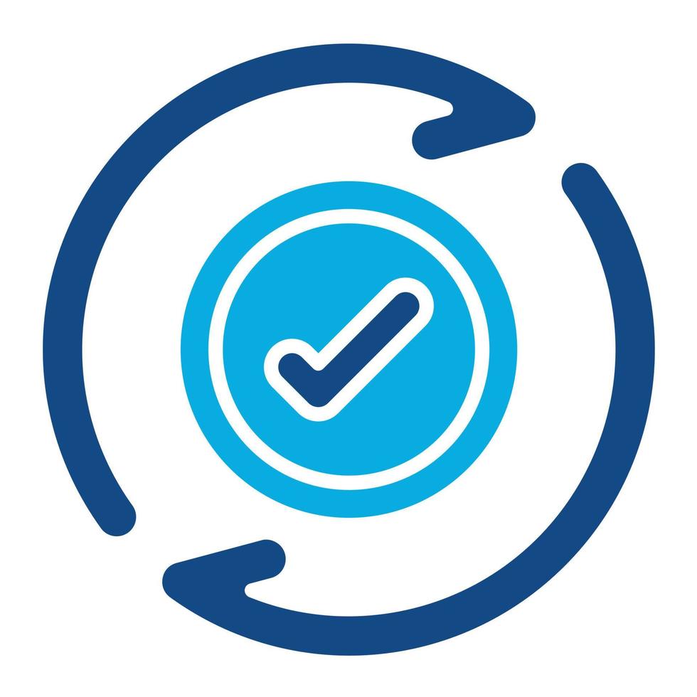 Iteration Glyph Two Color Icon vector
