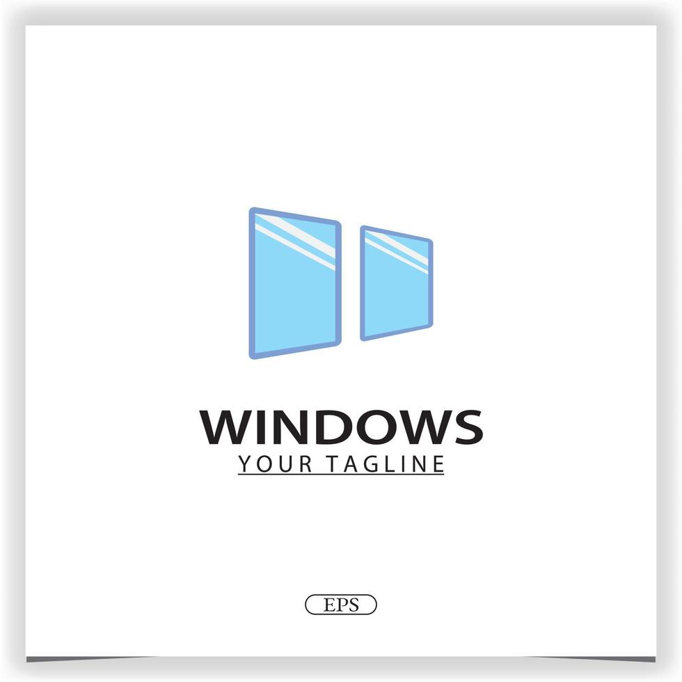 Window services logo premium elegant template design vector eps 10