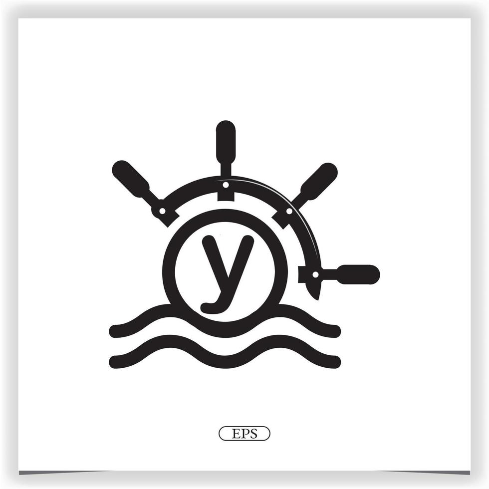 ocean letter y logo premium elegant template design vector eps 10