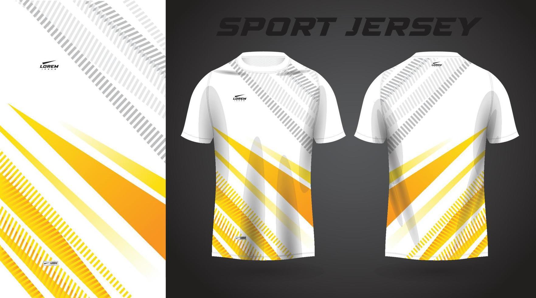 yellow shirt sport jersey design vector