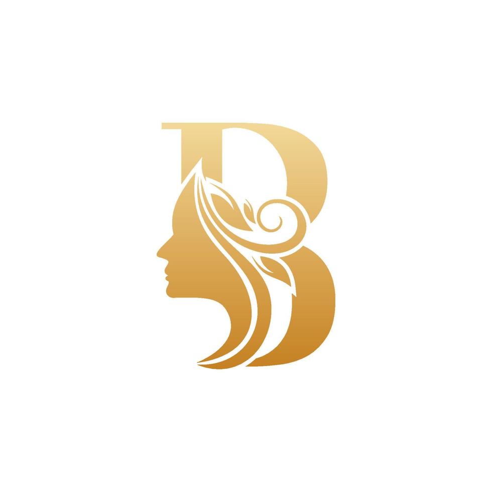 plantillas de diseño de logotipo de belleza de cara inicial b vector