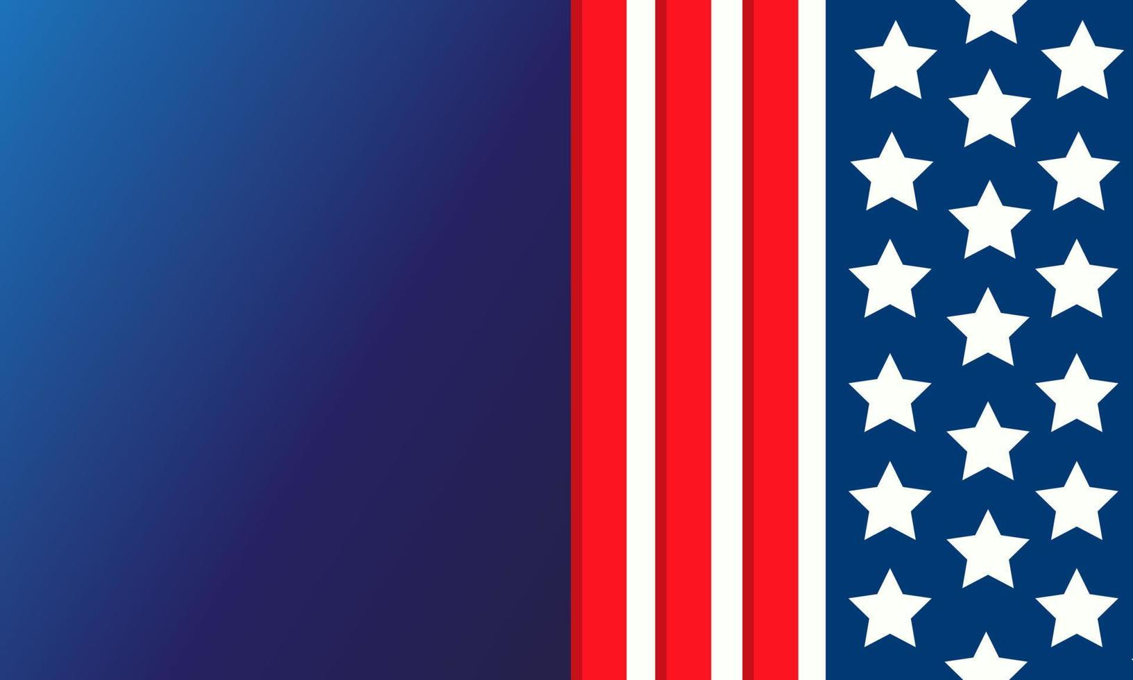 estilo de la bandera estadounidense, estrellas y rayas, estados unidos de américa sobre fondo azul vector