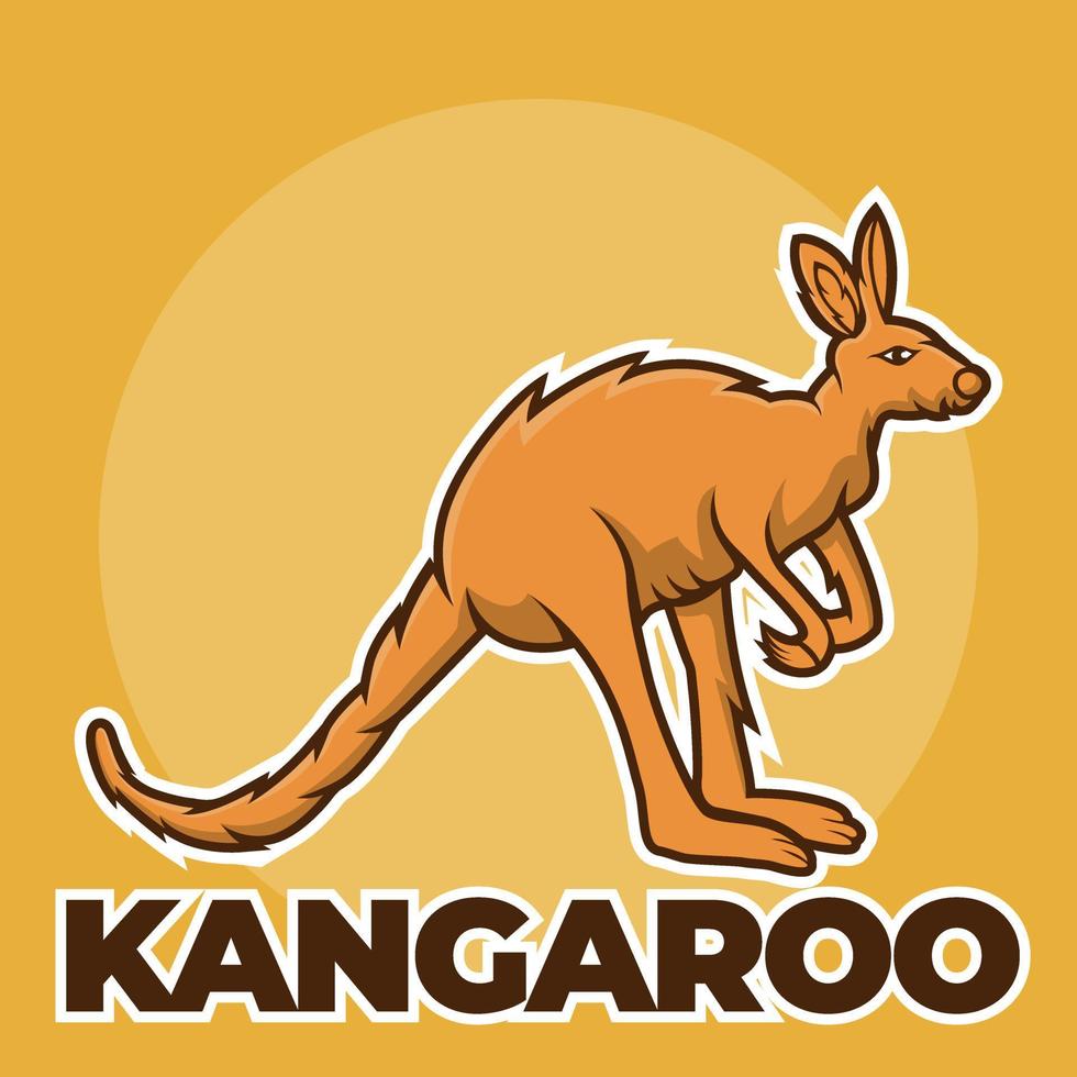 dibujos animados de animales mascota canguro. carácter de logotipo de vector de canguro animal australiano. icono de mamífero de fauna de australia