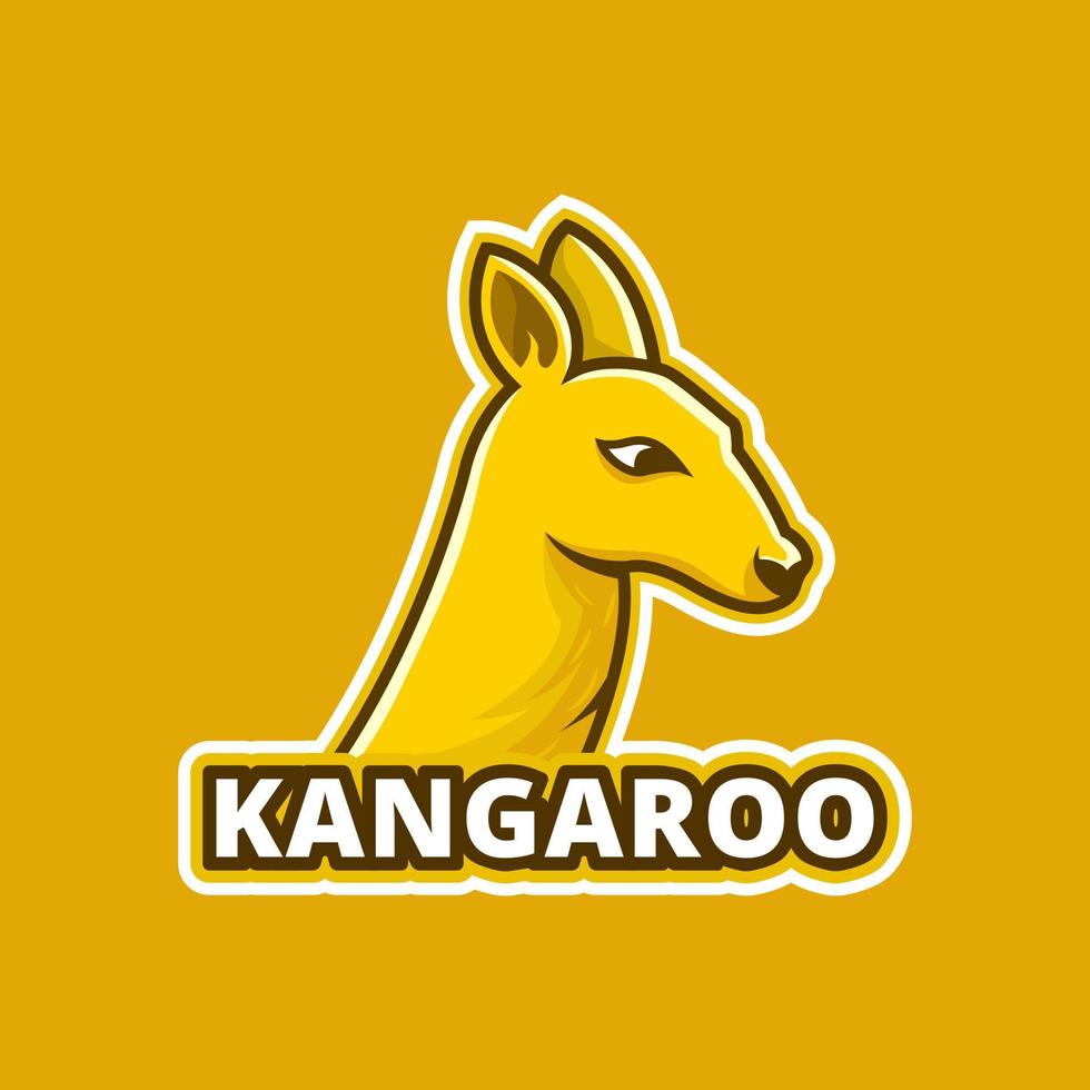 Kangaroo Icon Logo. Australian Kangaroo Label Symbol. Animal Australia Marsupial Mammal Vector Illustration