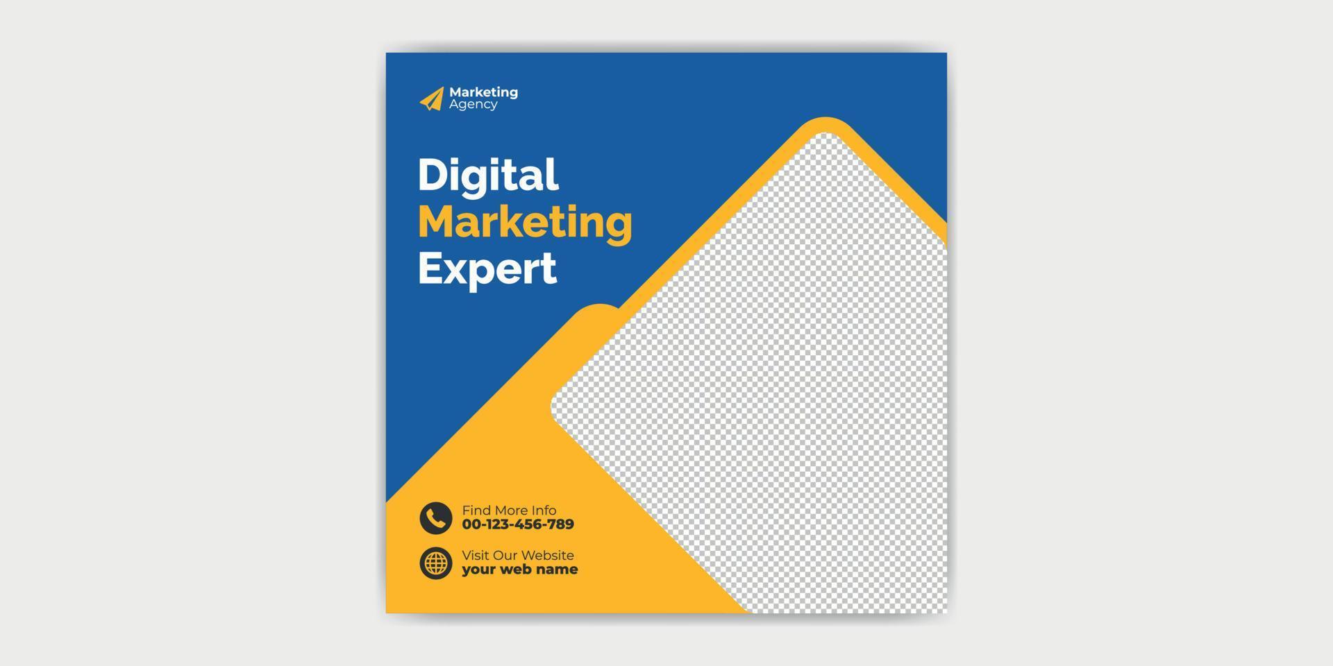 Digital Marketing Agency Corporate Business Social Media Post vector