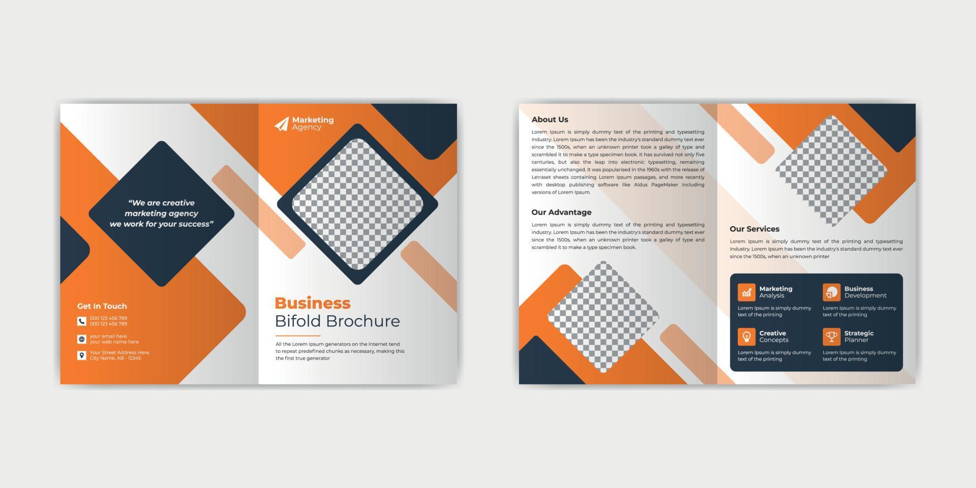 Creative Bifold Brochure Template Design 17608600 Vector Art At.