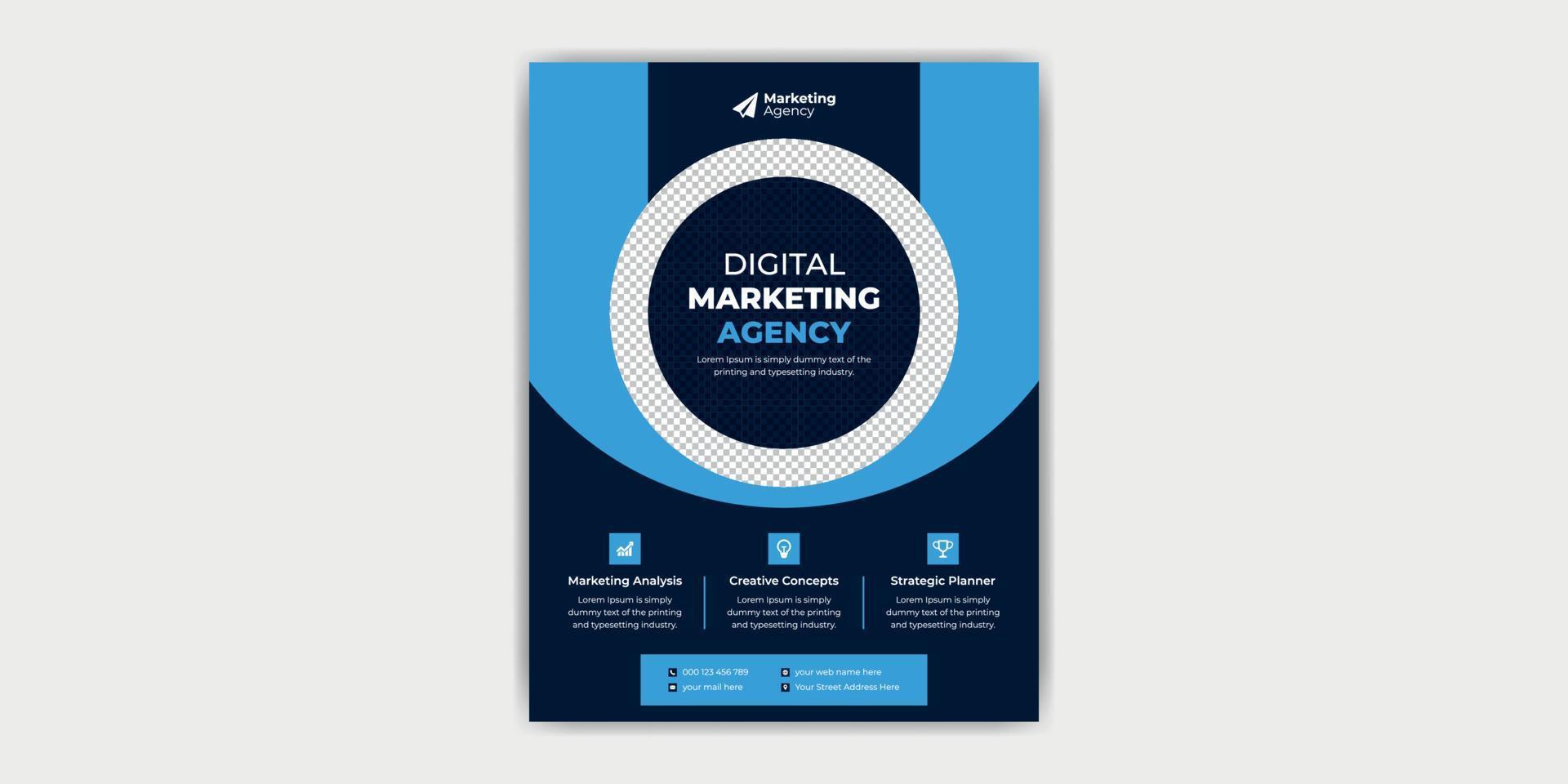 Corporate Business Flyer and Brochure Cover Page Template vector