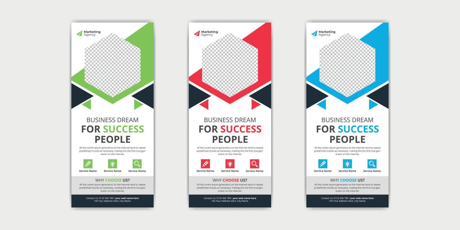 Business Rack Card or Dl Flyer Template vector