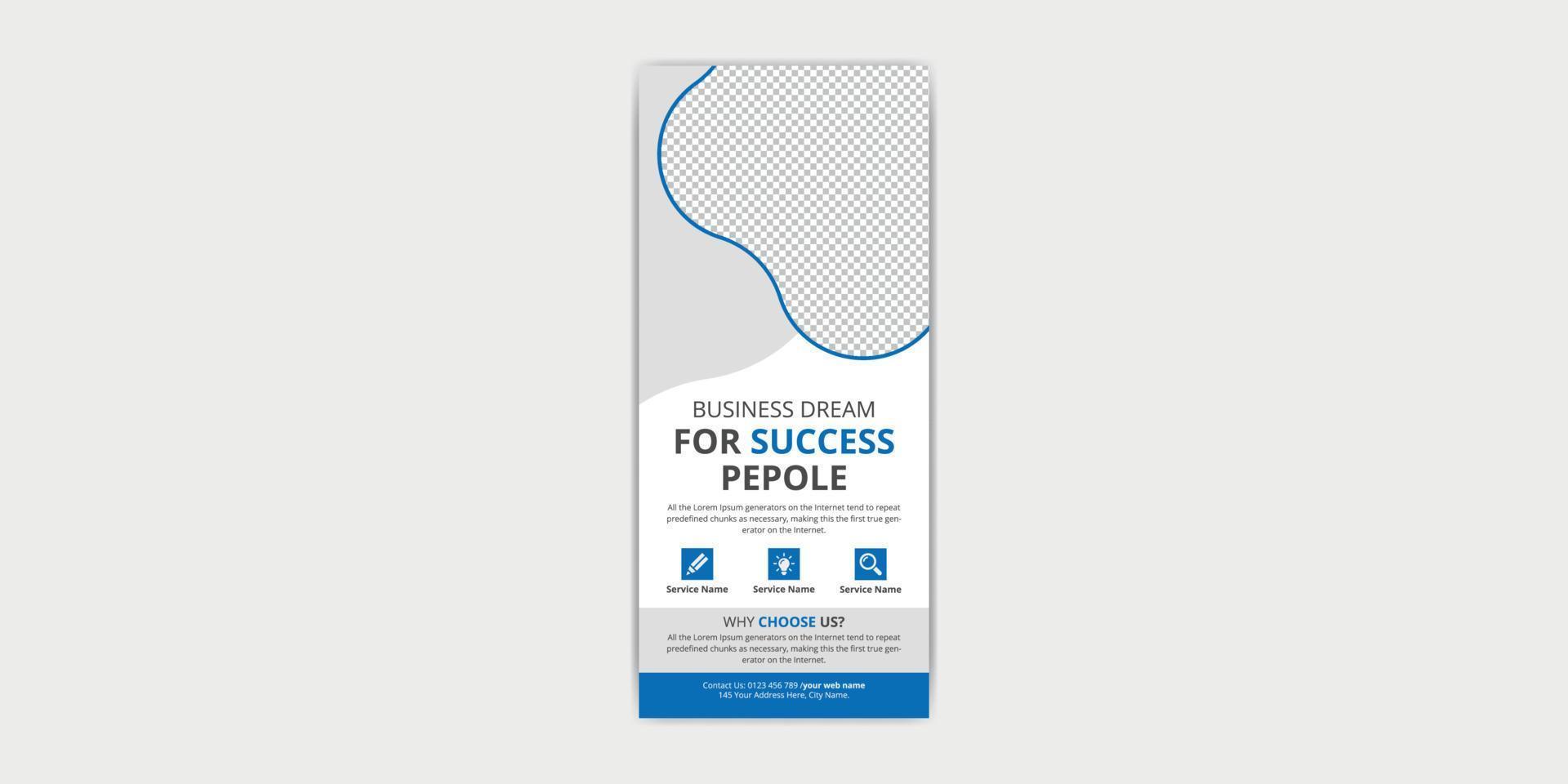 Corporate Business Dl Flyer Rack Card vector