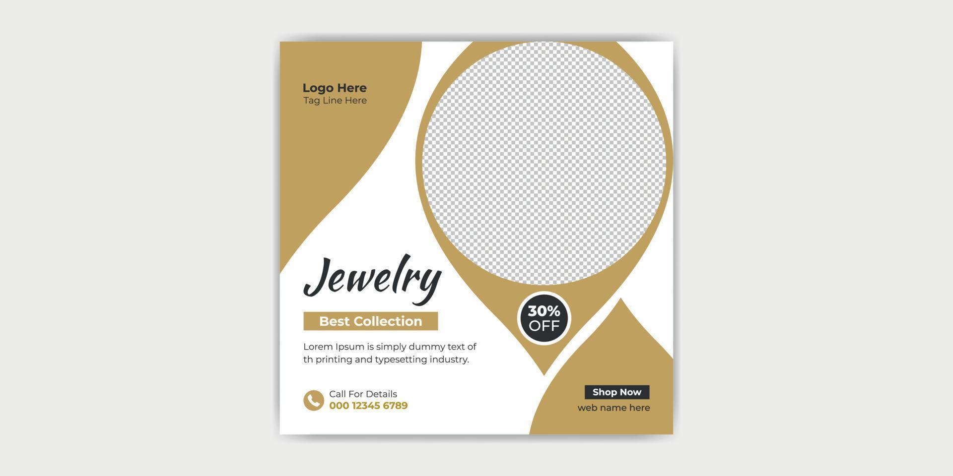Jewellery Collection Web Banner or Social Media Post vector