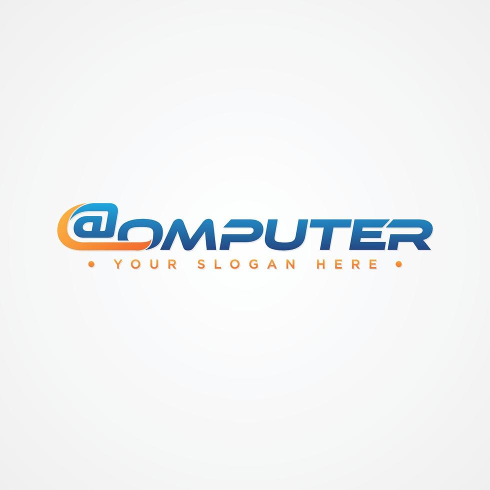 Modern design computer letter for your best business symbol vector