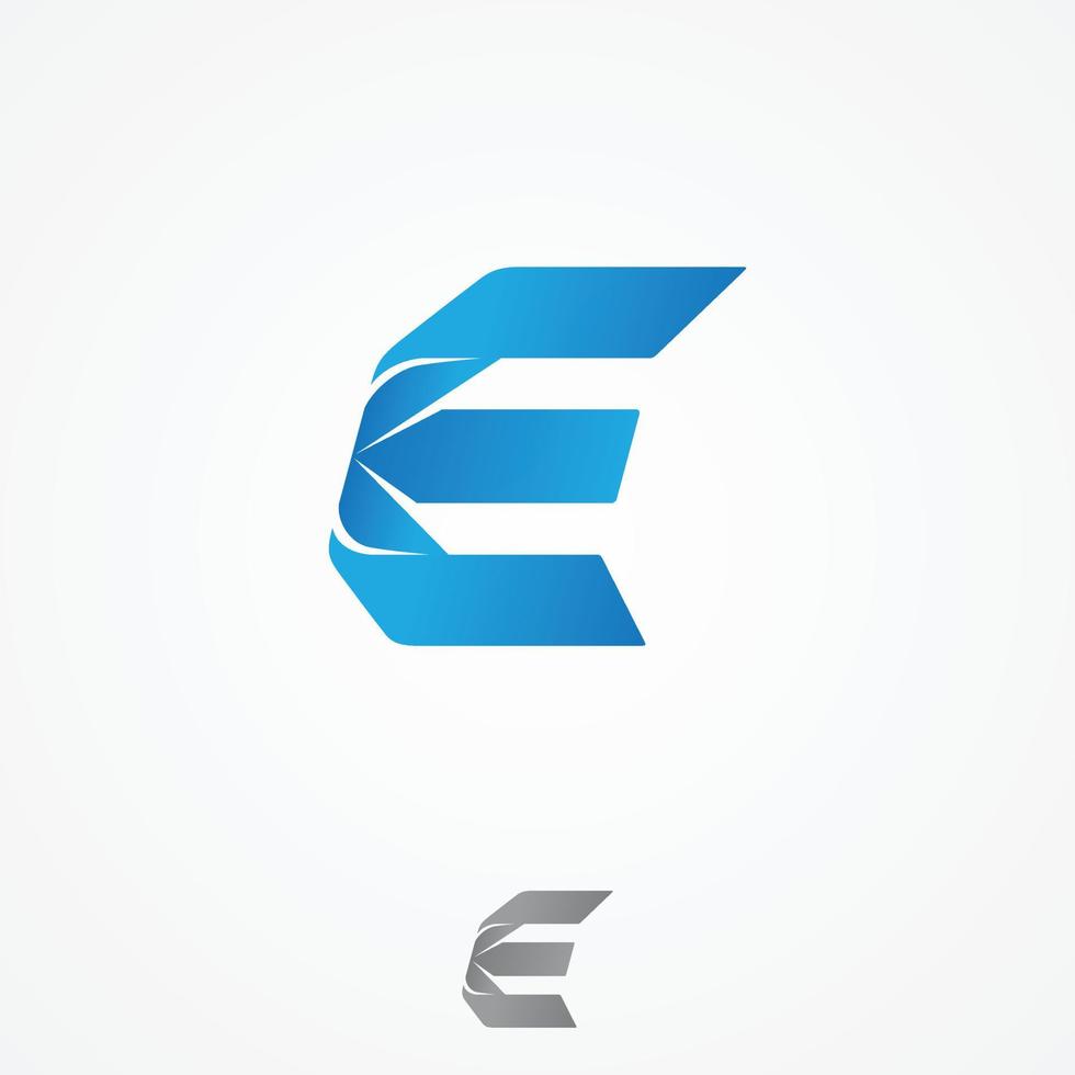 Modern letter E for your best business symbol vector